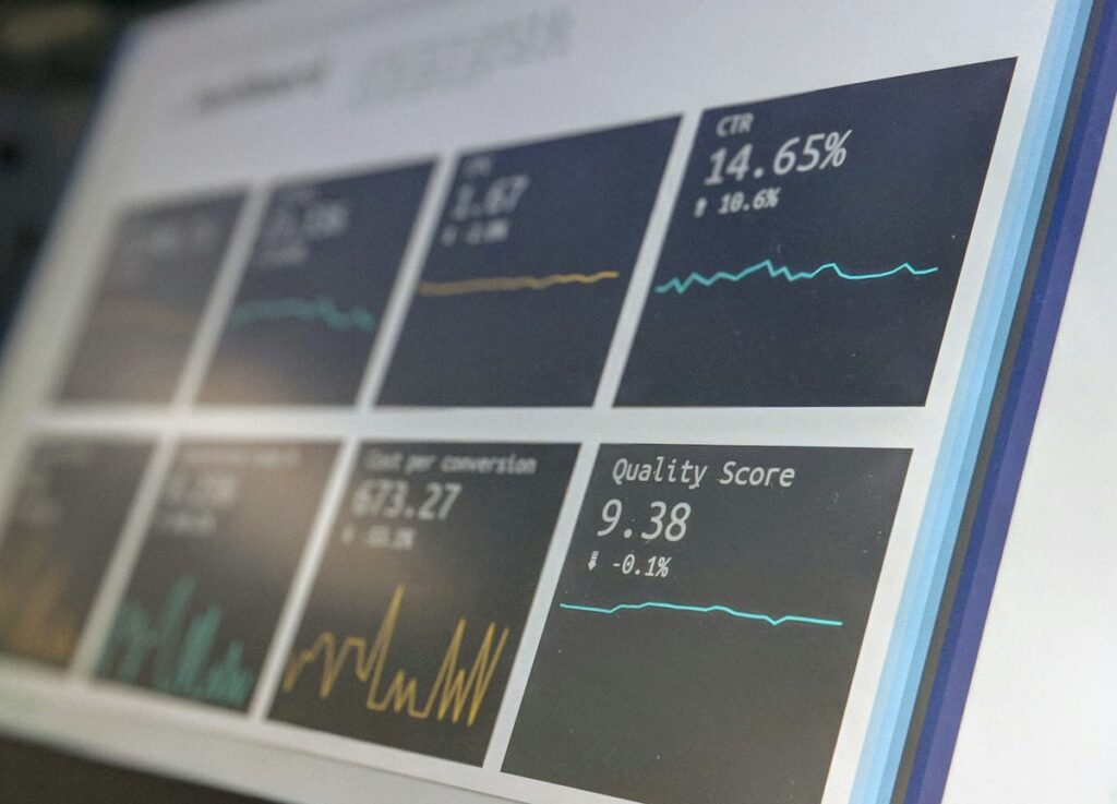 Övervakningsskärm med driftdata