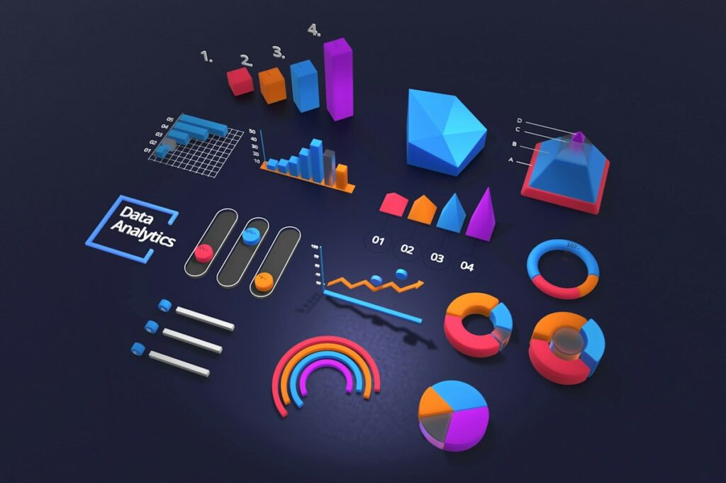 Illustration av diagram och analysdata